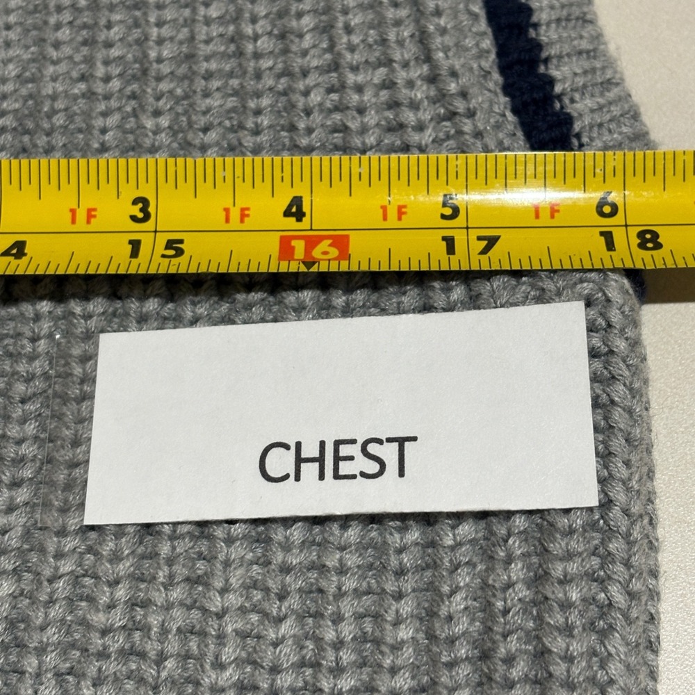 Abercrombie & Fitch Y2K Cable Crop Sweater Vest XS Gray Academia Preppy Tennis - Picture 8 of 11